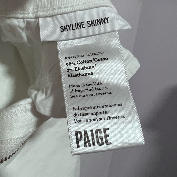 PAIGE White skyline Skinny Jeans Versatile Style 30 - Picture 3 of 7